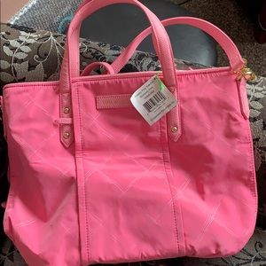 Vera Bradley Preppy Poly Satchel in Blossom Pink